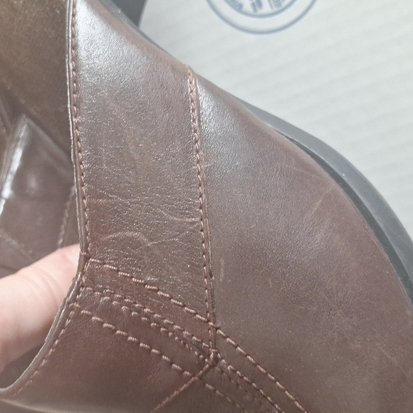 CLARKS WOMEN'S SLIP ON SHOES SIZE 10M BROWN LEATHER - Picture 4 of 7
